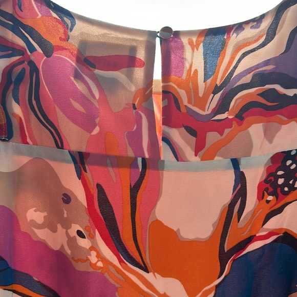 Colorful very cute shift dress, 100% silk - Picture 6 of 6